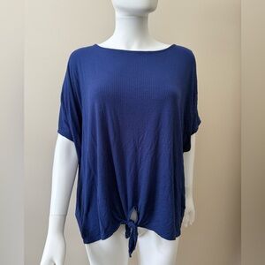 Denver Hayes Navy Short Sleeve Top